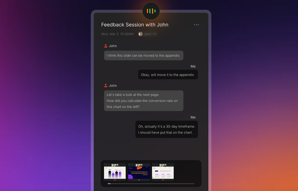 Shadow smart screenshots feature showing automatic screen capture during meetings